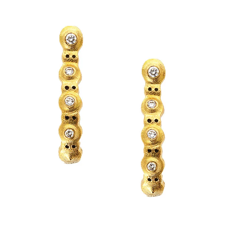 Hoop earrings with removable pendants for a versatile and customizable accessory-Alex Sepkus Lilly Pad Earrings - E-220D