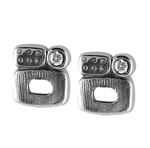 Best hoop earrings with braided leather for a rustic, stylish finish-Alex Sepkus Little Windows Earrings - E-170PD