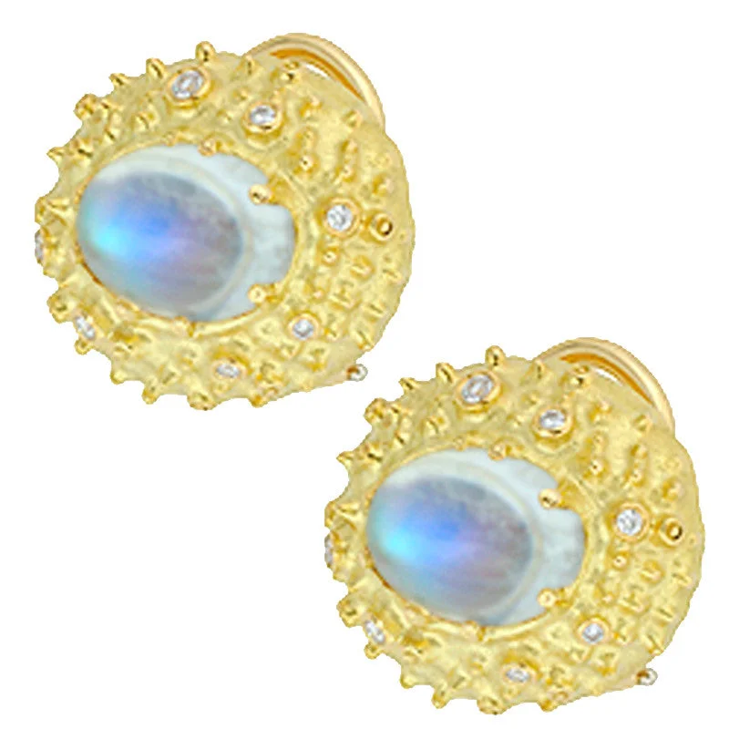 Hoop earrings with a chunky design for a bold and trendy statement-Alex Sepkus Lunar Moonstone Earrings - E-72