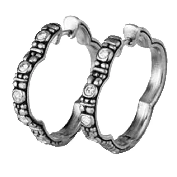 Hoop earrings with satin finishes for a smooth and elegant appearance-Alex Sepkus Quatrefoil Huggy Earrings - E-233ZD