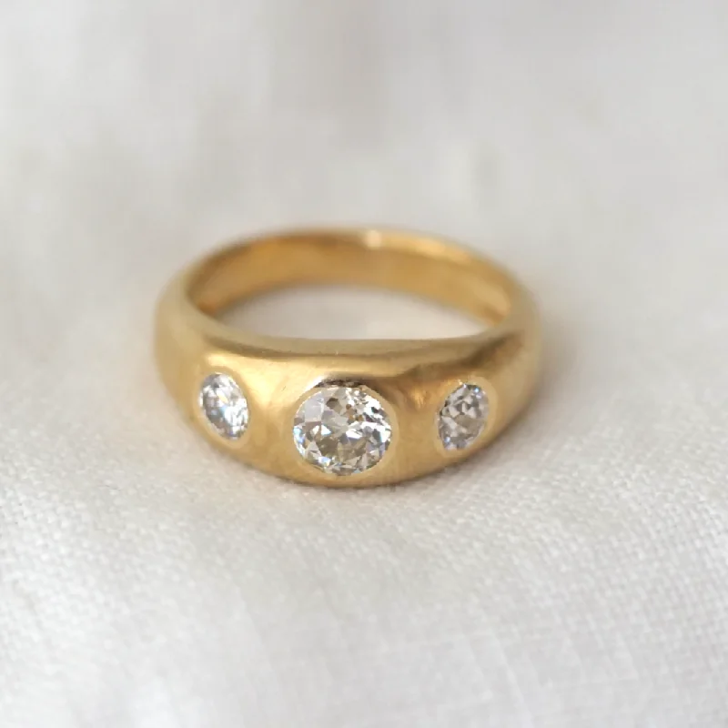 Engagement rings with vintage-inspired claw prongs -Anchor Ring - One of a Kind