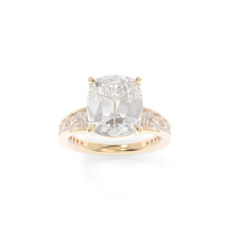 Engagement rings with faceted citrine for shine -Arden Ring Old Mine Cushion