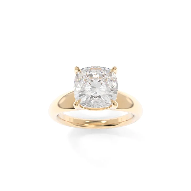 Engagement rings with split-shank topaz designs -Arden Solitaire Cushion