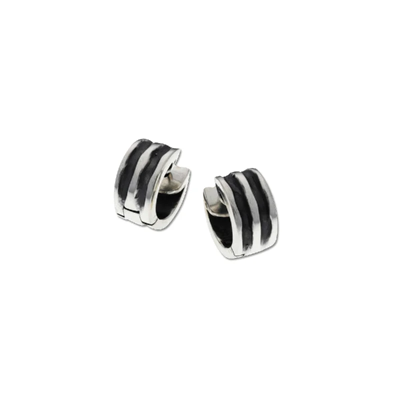 Hoop earrings with satin finishes for a smooth and elegant appearance-Small Waves Snap Hoop