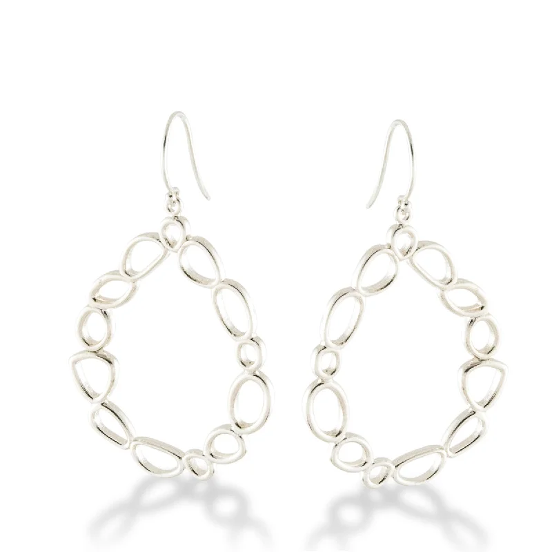 Stylish hoop earrings with diamond accents for an elegant and sparkling effect-Pear Shaped Touchstone Drops