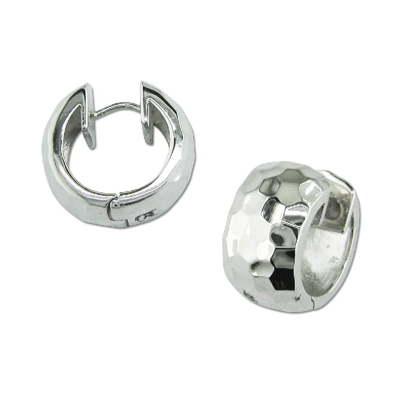 Best hoop earrings with sterling silver for an affordable and chic design-Straight Hinged Hoop