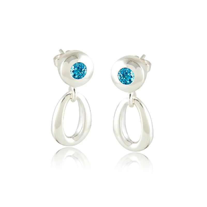 Small hoop earrings for a delicate and understated everyday wear-Gemstone and Open Oval Earrings