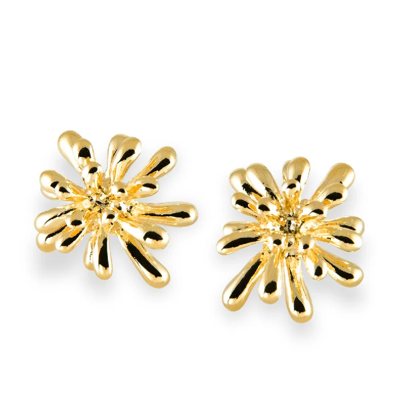 Best hoop earrings with tribal designs for a cultural and exotic aesthetic-Fireworks Earrings in 14K Gold