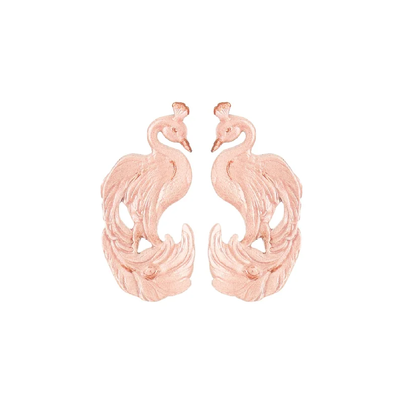 Best hoop earrings with geometric shapes for a modern and artistic appeal-Blush Peacock Earrings