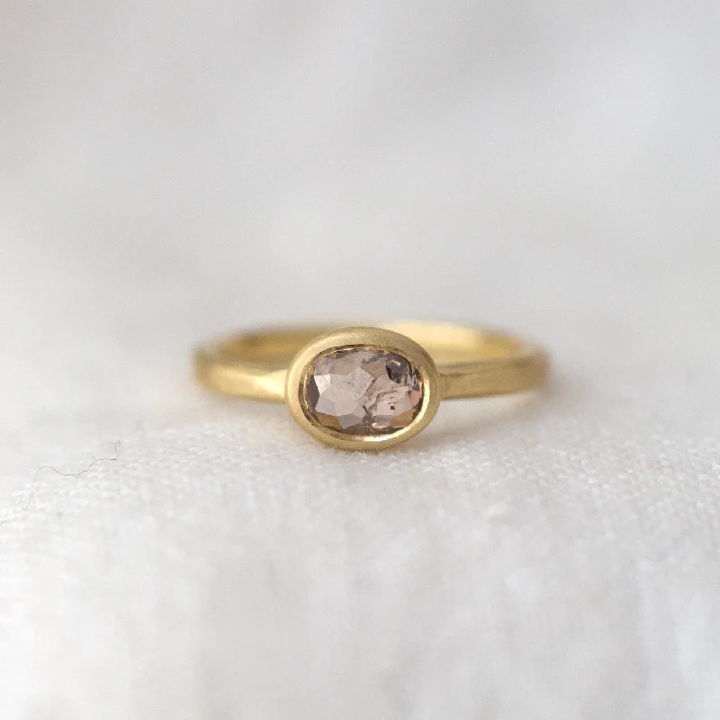 Engagement rings with star sapphire for glow -Brown Sugar Solitaire Diamond