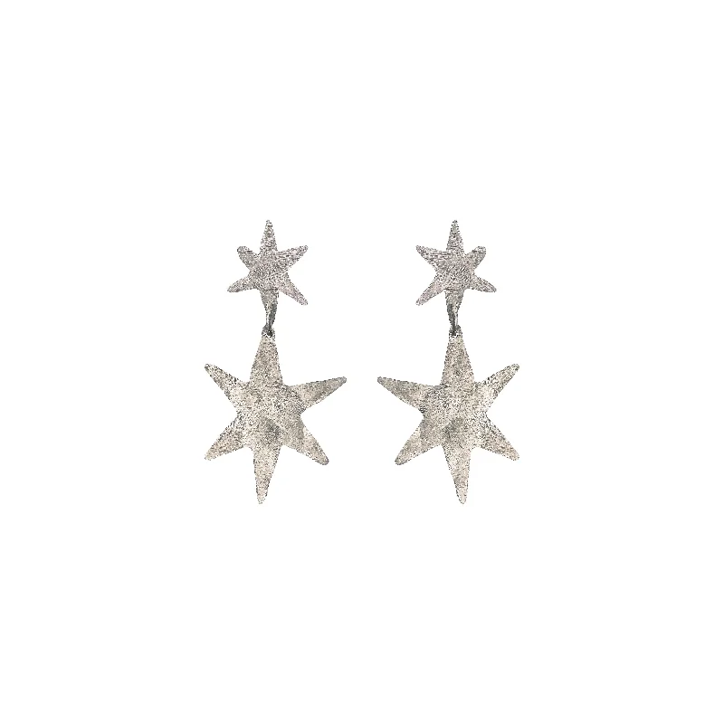 Best hoop earrings with detachable studs for a versatile and adjustable accessory-Chrome Starlet Earrings