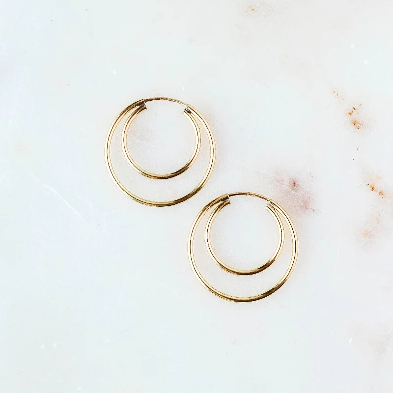 Best hoop earrings with butterfly motifs for a playful and whimsical appearance-Double Vision Hoops | Medium