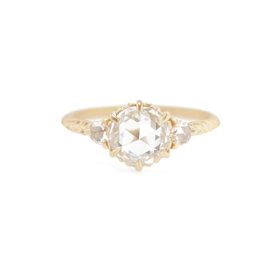 Engagement rings with vintage-inspired claw prongs -Evergreen 3-Stone Diamond Ring