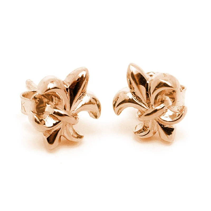 Best hoop earrings with snake-inspired designs for an edgy and fierce vibe-Fleur De Lis Earrings 18k Gold