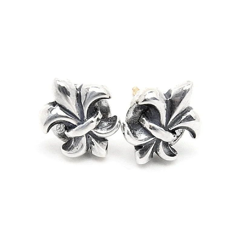 Hoop earrings with rhinestone-studded rims for a glamorous touch-Fleur De Lis Earrings