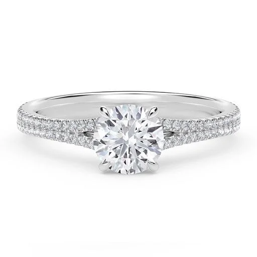 Engagement rings with vine-inspired topaz bands -Forevermark Diamond Engagement Ring