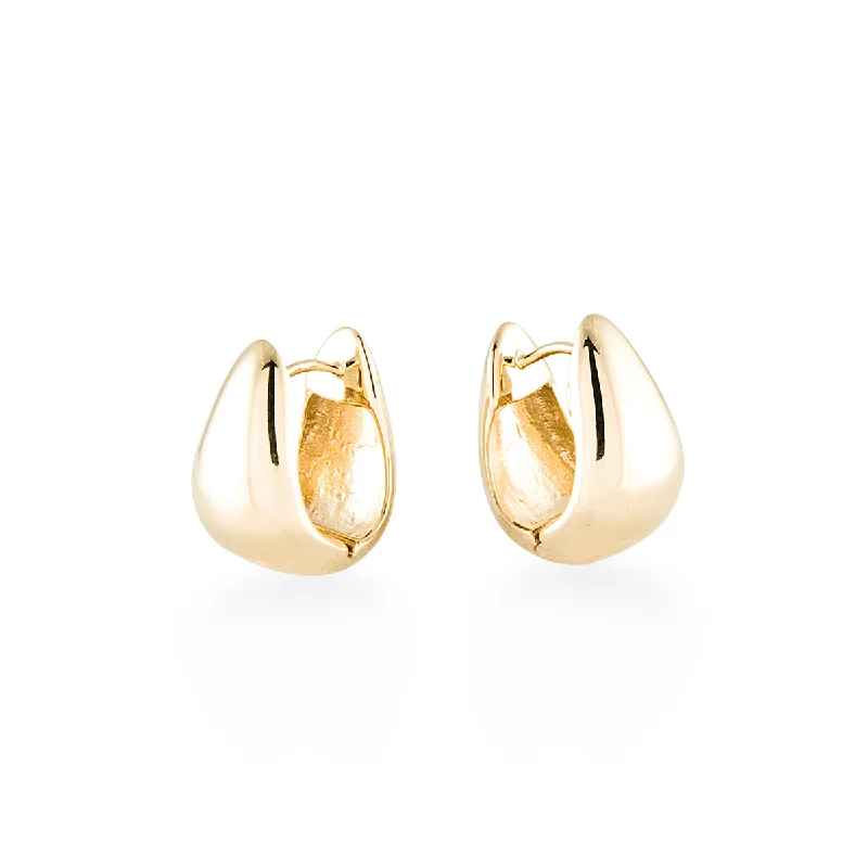 Hoop earrings with tortoiseshell designs for a chic and classic style-Pear Shaped Snap Earring in Gold