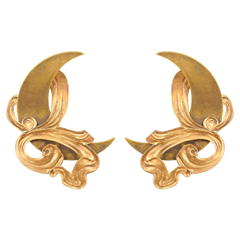 Hoop earrings with crescent moon shapes for a celestial and mystical appearance-Grand Vesper Earrings