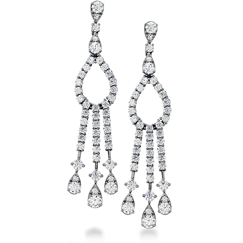 Best hoop earrings with floral designs for a feminine and delicate look-Hearts On Fire Aerial Elegance Chandelier Diamond Earrings