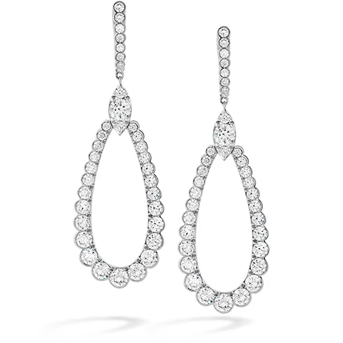 Best hoop earrings with satin ribbons for a soft, feminine appearance-Hearts On Fire Aerial Regal Drop Diamond Earrings