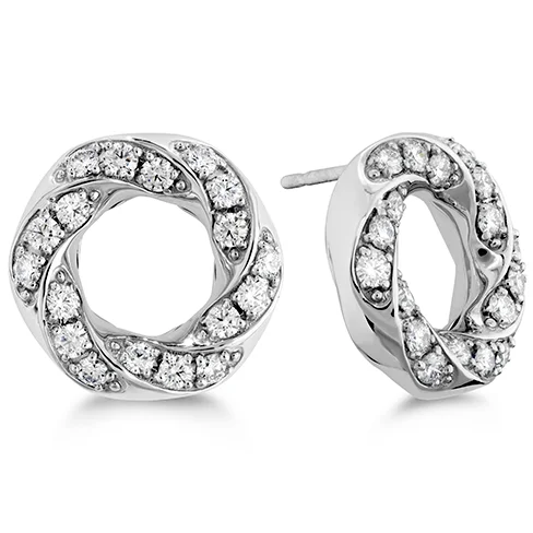 Best hoop earrings with matte finish for a sophisticated, understated design-Hearts On Fire Atlantico Circle Pave Diamond Earrings