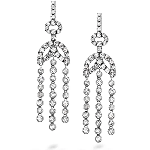 Hoop earrings with rhinestone embellishments for a glamorous and sparkling look-Hearts On Fire Copley Bezel Chandelier Diamond Earrings