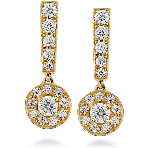 Hoop earrings with circle designs for a classic and timeless shape-Hearts On Fire Inspiration Single Halo Drop Diamond Earrings