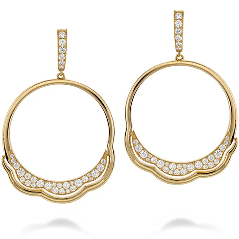 Hoop earrings with artistic filigree designs for an intricate, delicate finish-Hearts On Fire Lorelei Circle Diamond Earrings