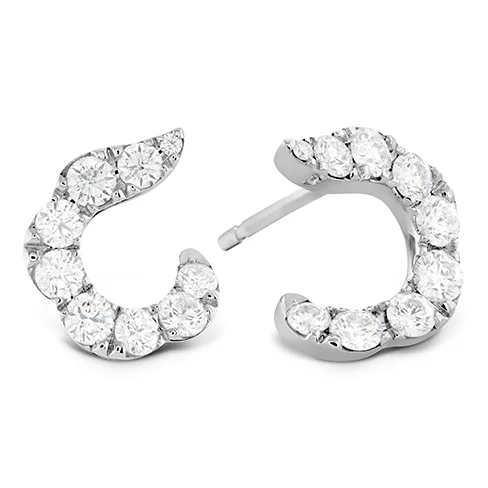 Best hoop earrings with stacked layers for a dimensional and bold look-Hearts On Fire Lorelei Crescent Diamond Earrings