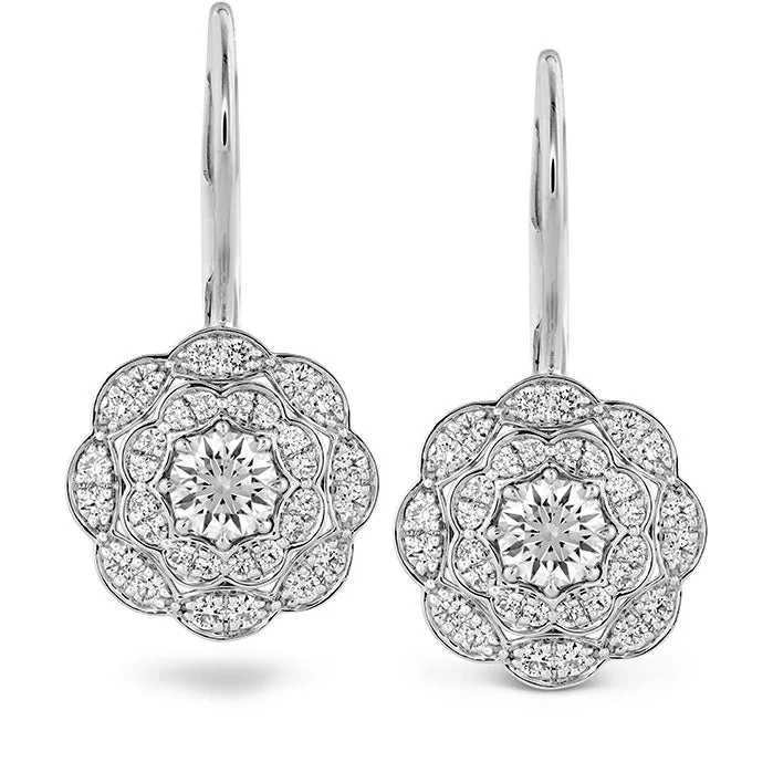 Hoop earrings with rhinestone embellishments for a glamorous and sparkling look-Hearts On Fire Lorelei Double Halo Drop Diamond Earrings