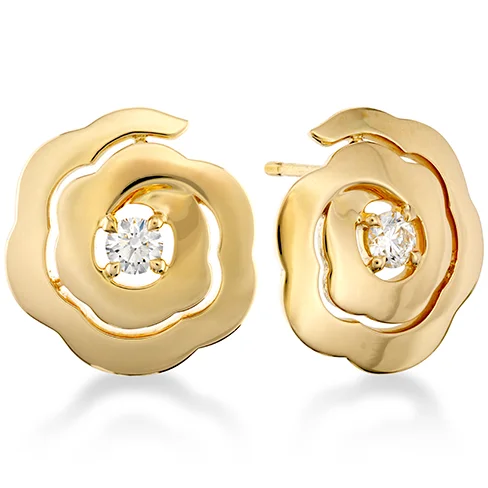 Hoop earrings with cut-out designs for a creative and lightweight effect-Hearts On Fire Lorelei Floral Diamond Earrings