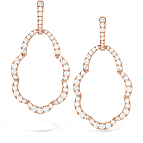 Best hoop earrings with smooth ceramic finishes for a polished, clean style-Hearts On Fire Lorelei Open Drop Diamond Earrings