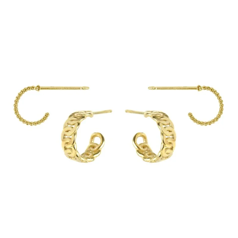 Best hoop earrings with asymmetrical designs for a fashion-forward, avant-garde look-Hoop Earring Set