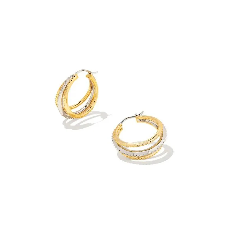 Best hoop earrings with blackened metal for an edgy and bold appearance-Kendra Scott | Dana Small Hoop Earrings in Mixed Metal