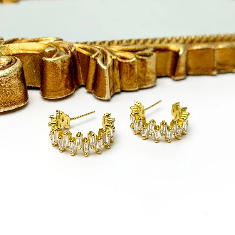 Best hoop earrings with vintage rhinestone embellishments for a retro-glam effect-Kinsey Designs | Ettie Hoop Earrings with CZ Crystals