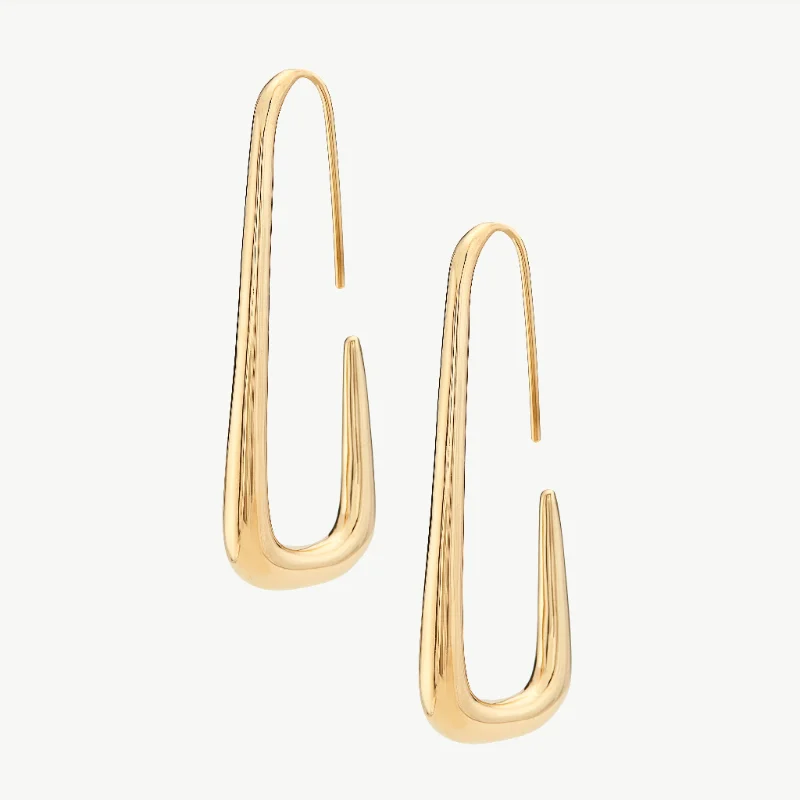 Best hoop earrings with geometric pendants for a modern, chic appeal-Laini Threader Earrings