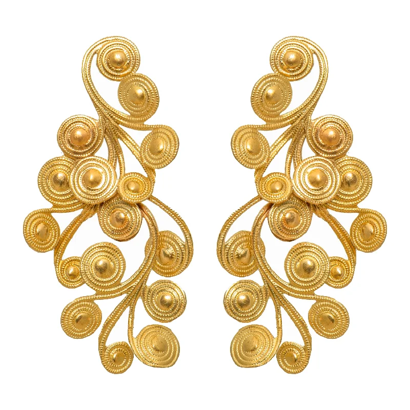 Hoop earrings with gold accents for a warm, elegant statement piece-Leiria Earrings