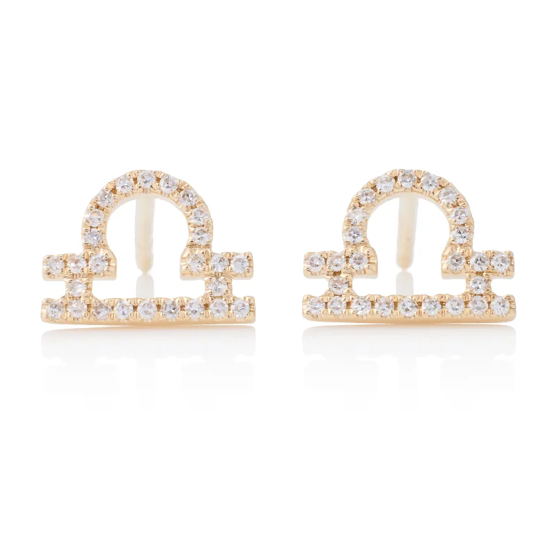 Best hoop earrings with geometric shapes for a modern and artistic appeal-Libra Studs