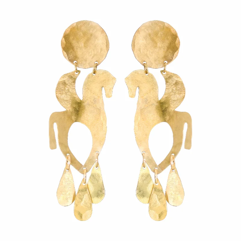 Hoop earrings with a chunky design for a bold and trendy statement-Little Gold Hellenistic Earrings