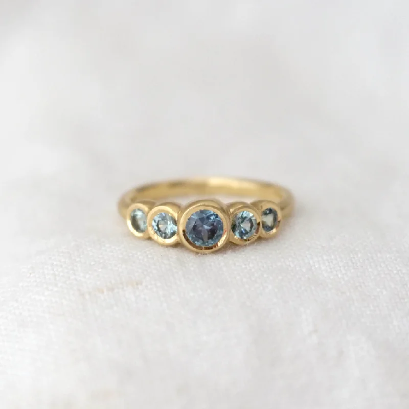 Engagement rings with rose-cut sapphire for vintage -Lyra Montana Sapphire Ring