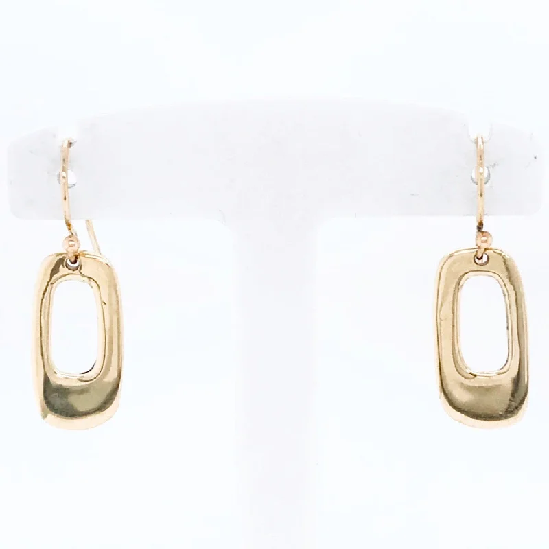 Hoop earrings with colorful beads for a fun and playful vibe-MCM Geo Shape Earring #3 in Gold