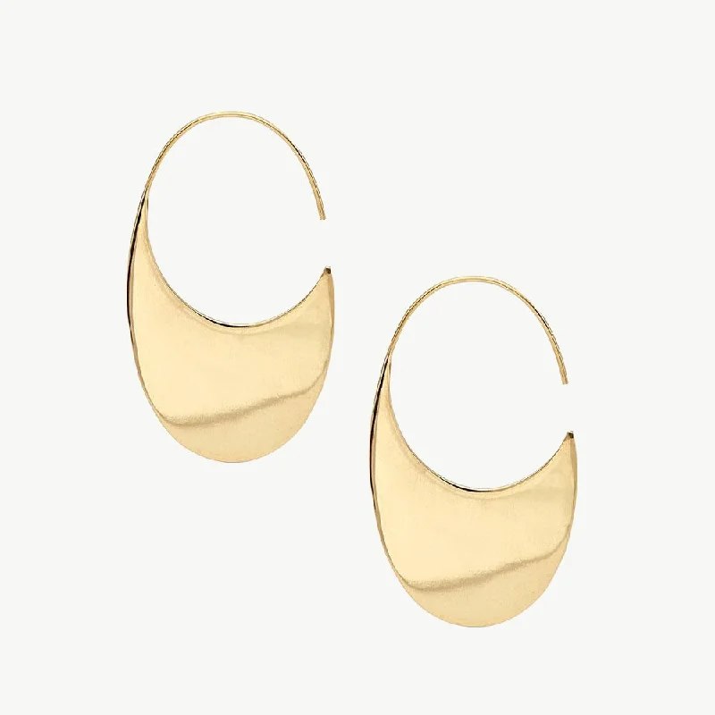 Hoop earrings with infinity loop designs for a continuous and eternal shape-Mezi Drama Threader Earrings