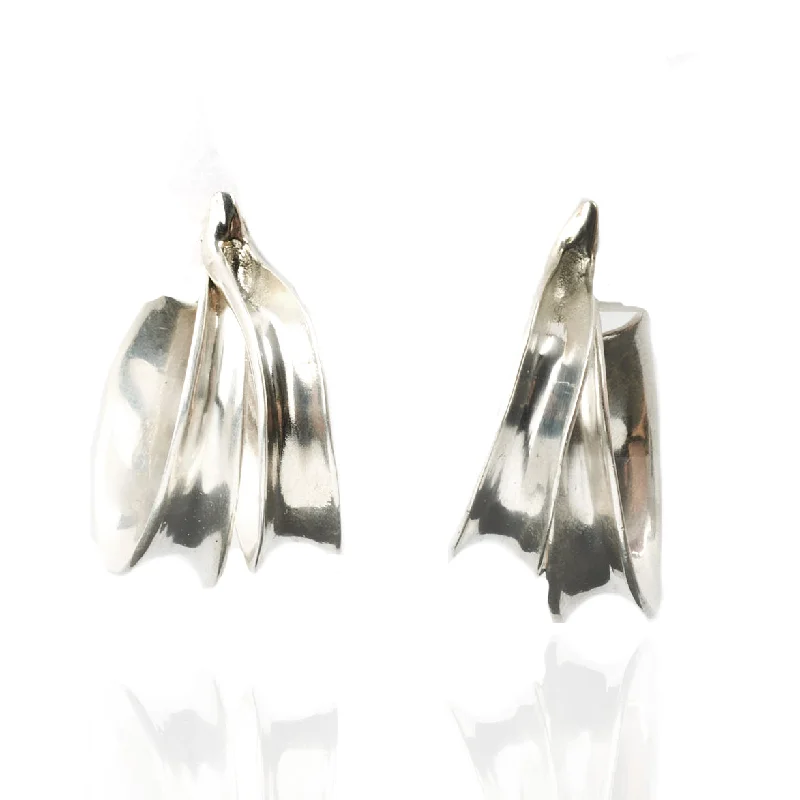 Hoop earrings with twisted leather for a chic and modern boho look-Morningside Hoop Earrings