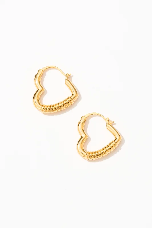 Best hoop earrings with matte finish for a sophisticated, understated design-Naia Heart-Shaped Hoop Earrings