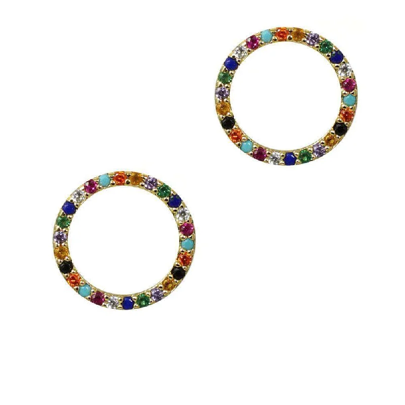 Hoop earrings with floral motifs for a feminine and nature-inspired look-Over the Rainbow | Circle Earrings