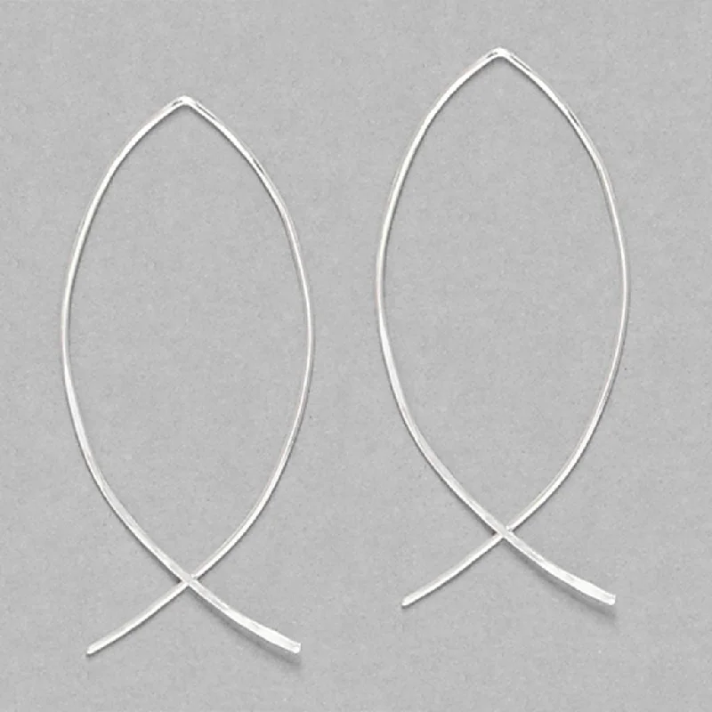 Best hoop earrings with geometric cuts for a sharp, modern appeal-Pisces Earrings (E756/E757)