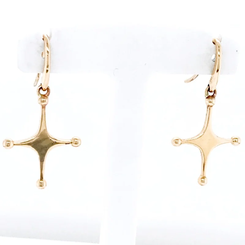 Hoop earrings with luxe velvet finishes for a rich and luxurious touch-Satellite Drop Earring in Gold