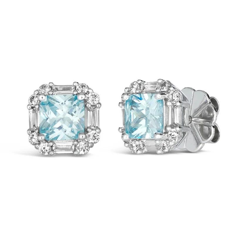 Best hoop earrings with custom engravings for a personalized and meaningful gift-Solesta Aquamarine Earrings