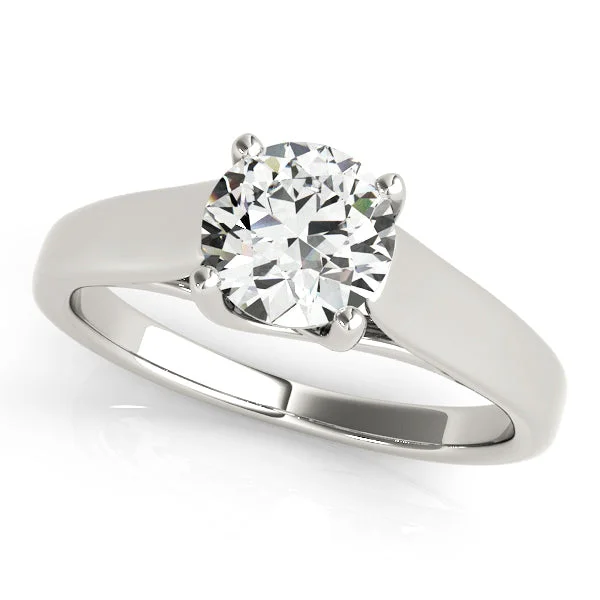 Engagement rings with leaf-inspired emerald designs -Cathedral Style Solitaire Engagement Mounting