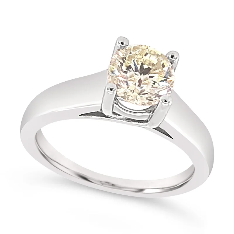 Engagement rings with trillion-cut peridot accents -Solitaire Engagement Mounting